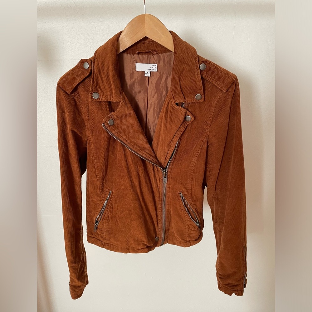 Ten Sixty Sherman Rust Brown Corduroy Jacket